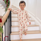 Personalized Two Piece Pajama Set in Santa's Joyride