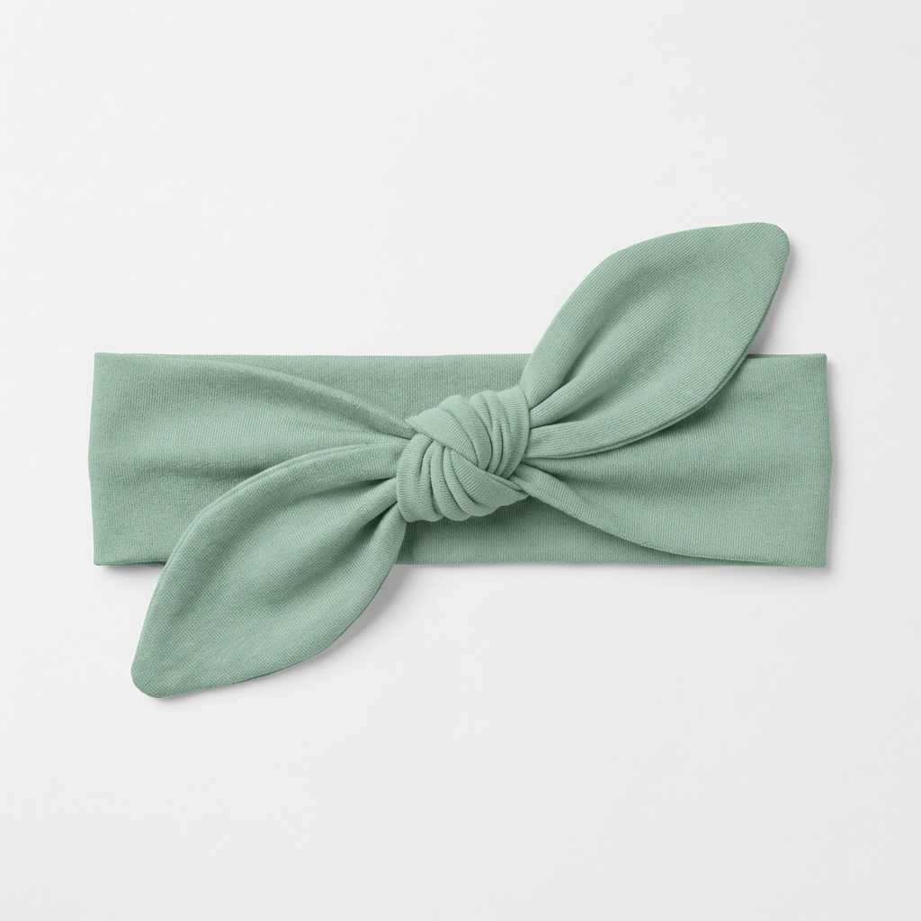 Personalized Knotted Headband in Seafoam