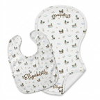 Personalized Bib and Burp Cloths in Mallard