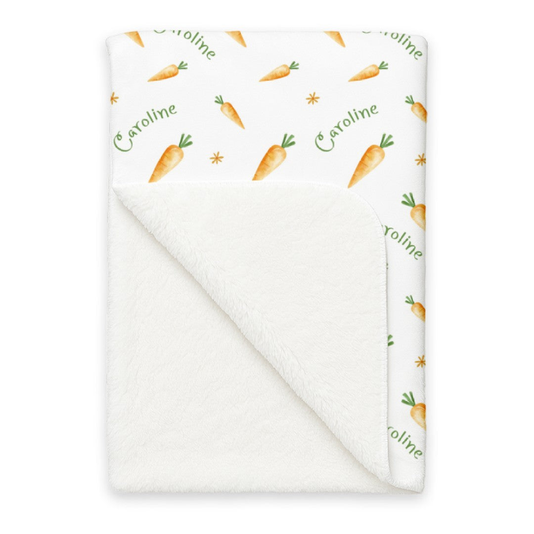 Personalized Blanket in Carrot