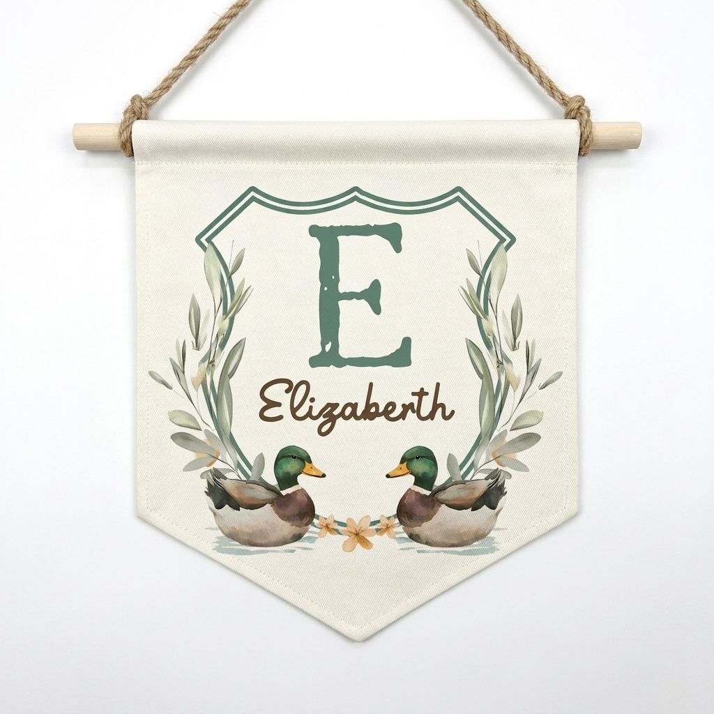 Personalized Shield Pennants in Mallard
