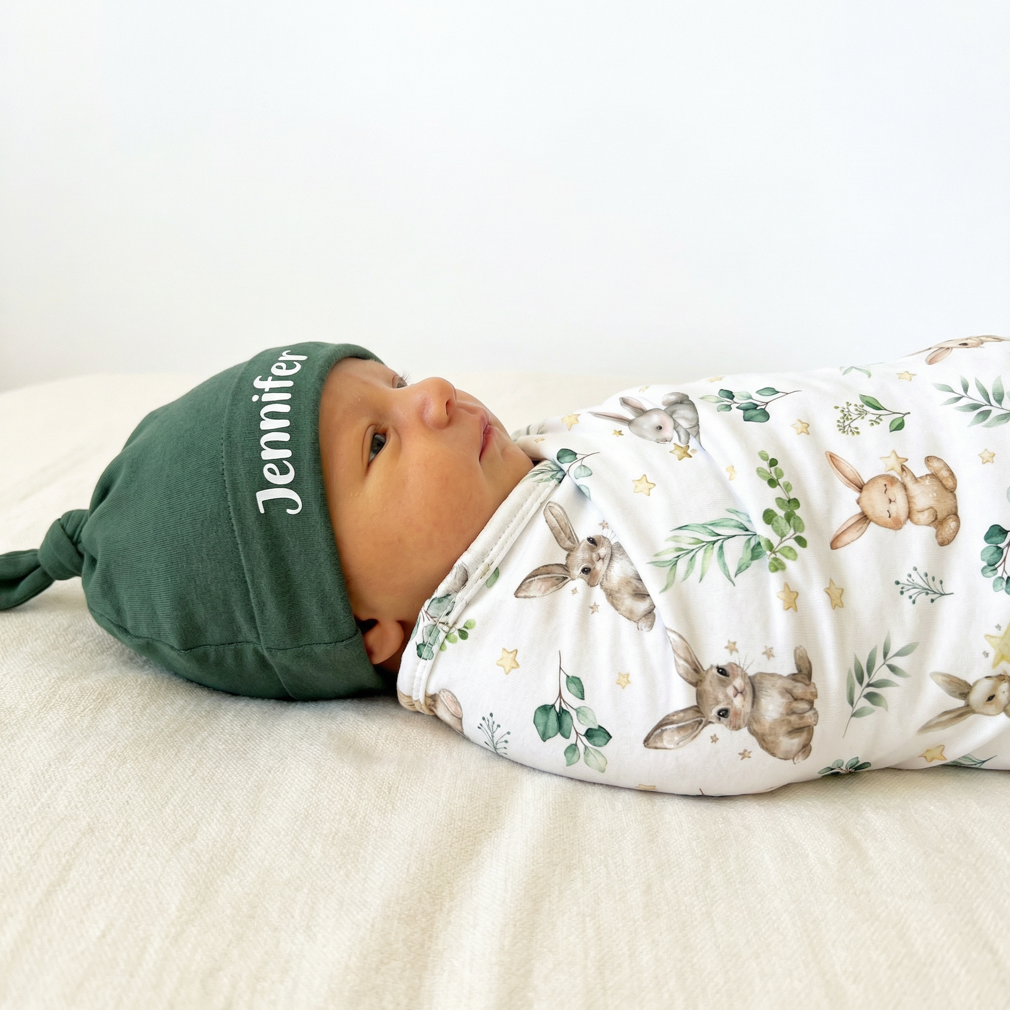 Swaddle Blanket in Bunny Garden