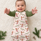 Personalized Baby Sleep Gown in Santa's Joyride