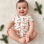Personalized Snap Romper in Santa's Joyride