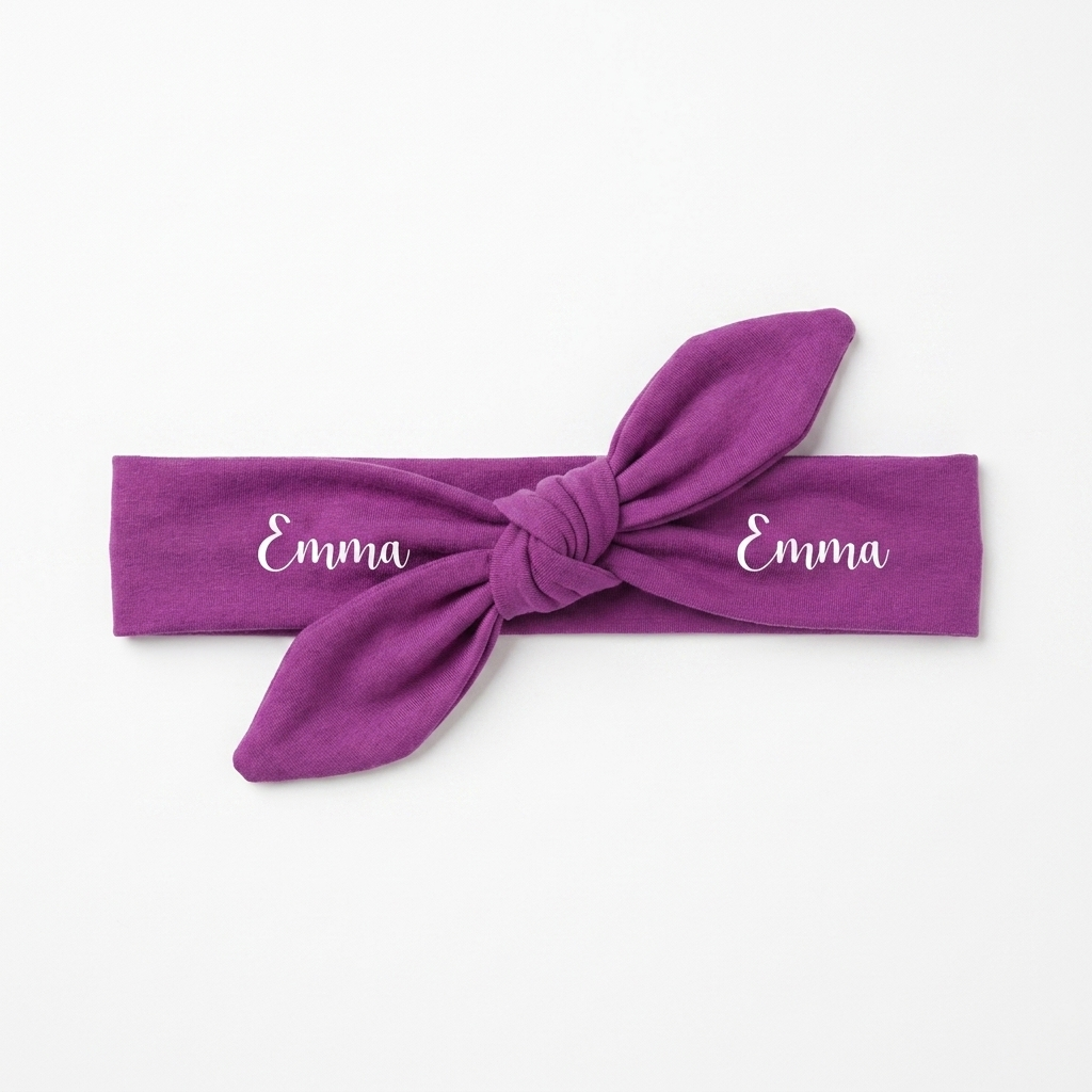 Personalized Knotted Headband in Violet
