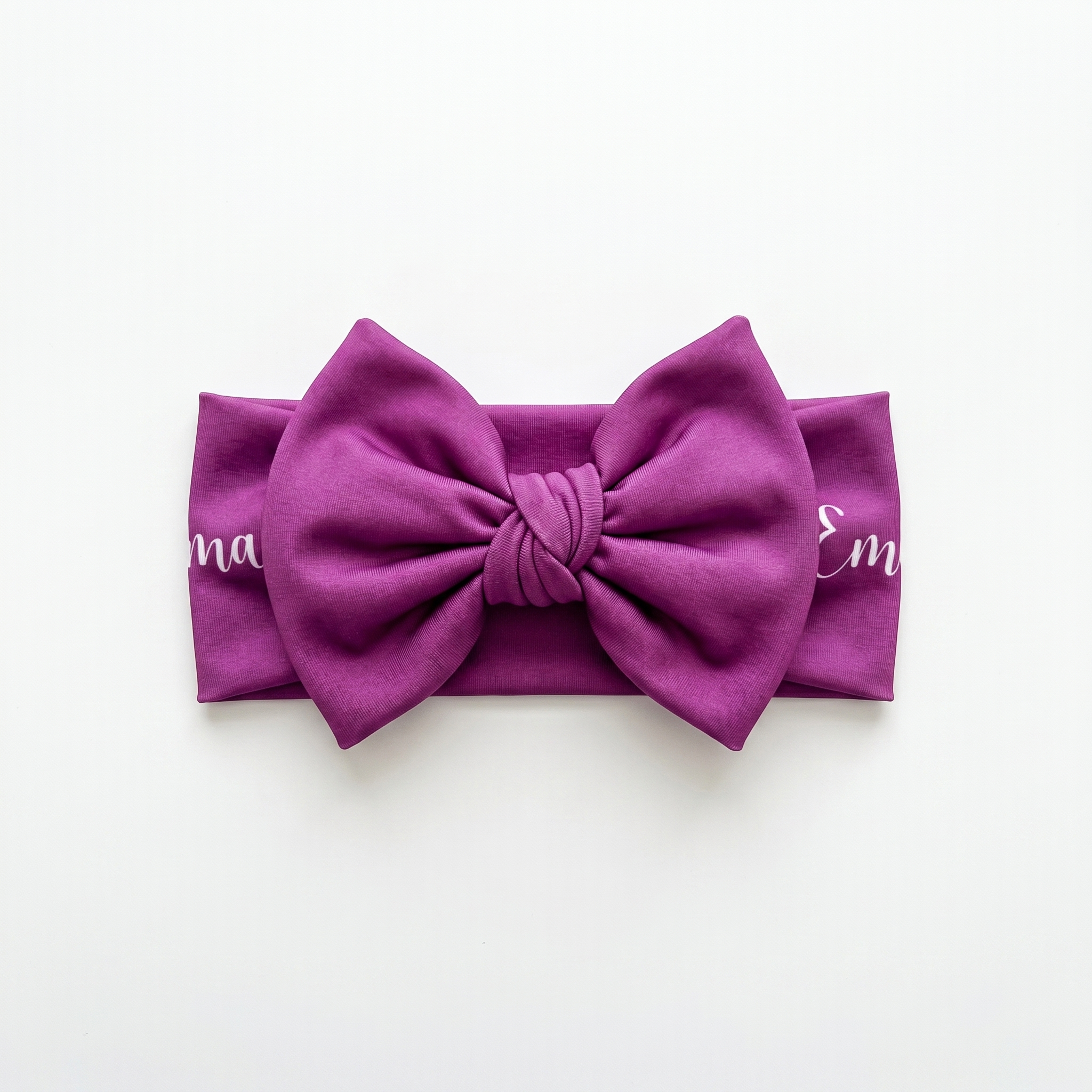 Personalized Bow Headband in Violet