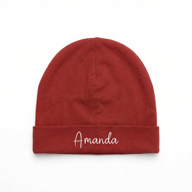 Personalized Beanie in Brick