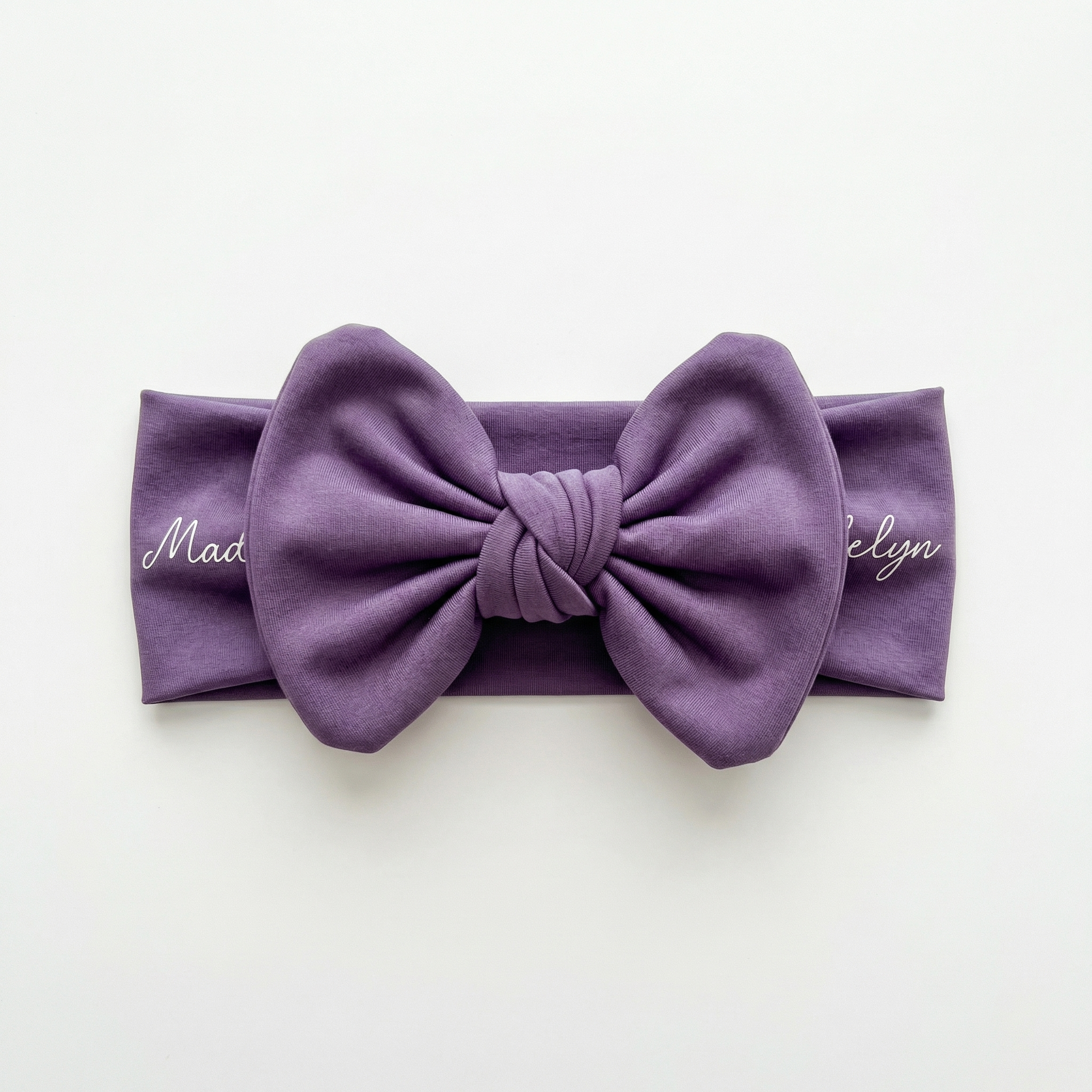 Personalized Bow Headband in Purple