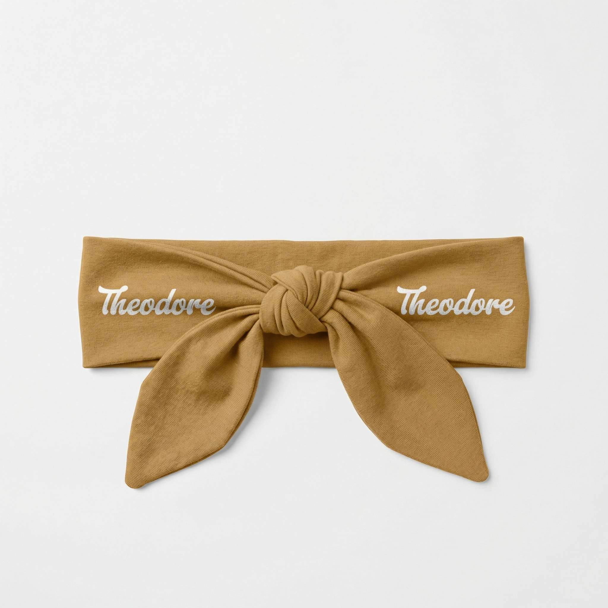 Personalized Knotted Headband in Coffee