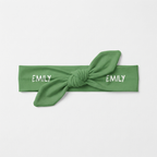 Personalized Knotted Headband in Emerald Green