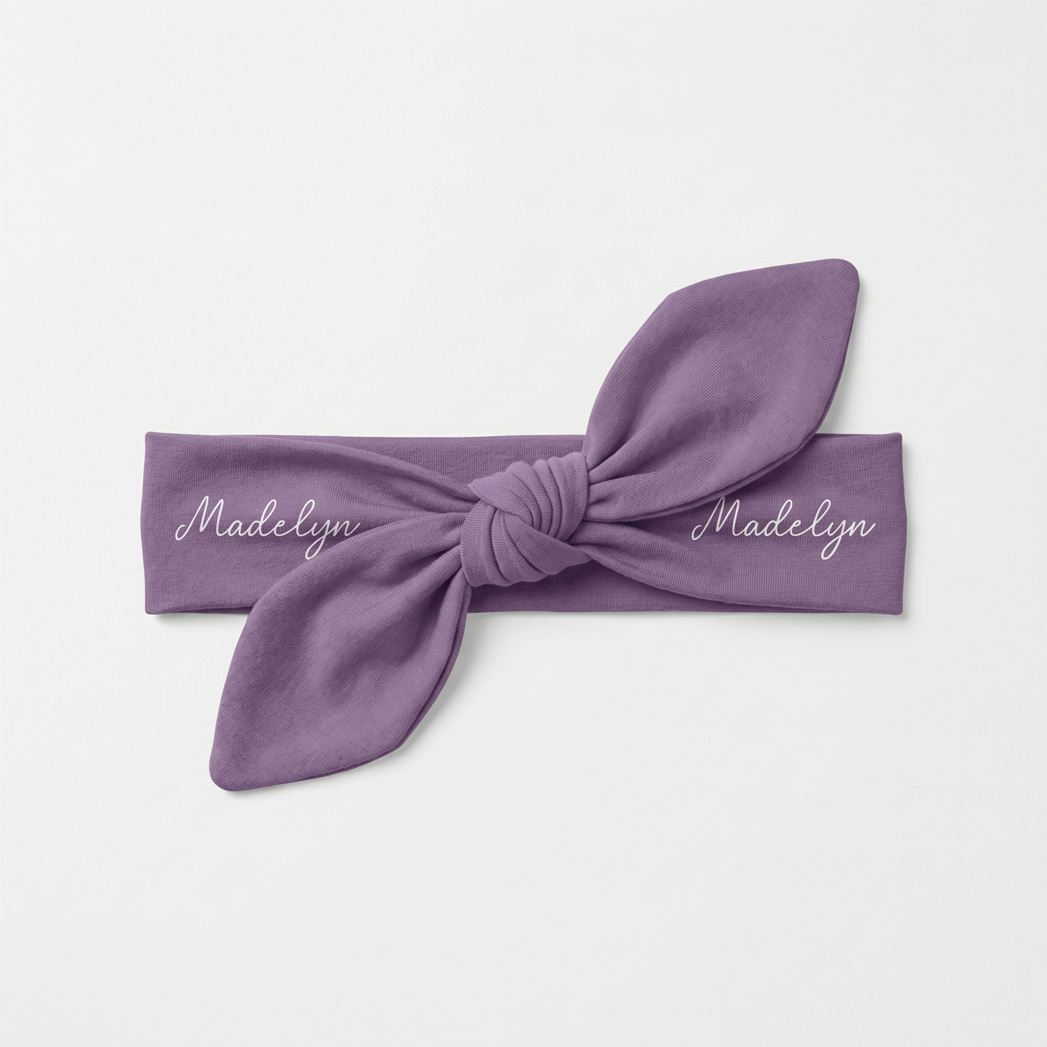 Personalized Knotted Headband in Purple
