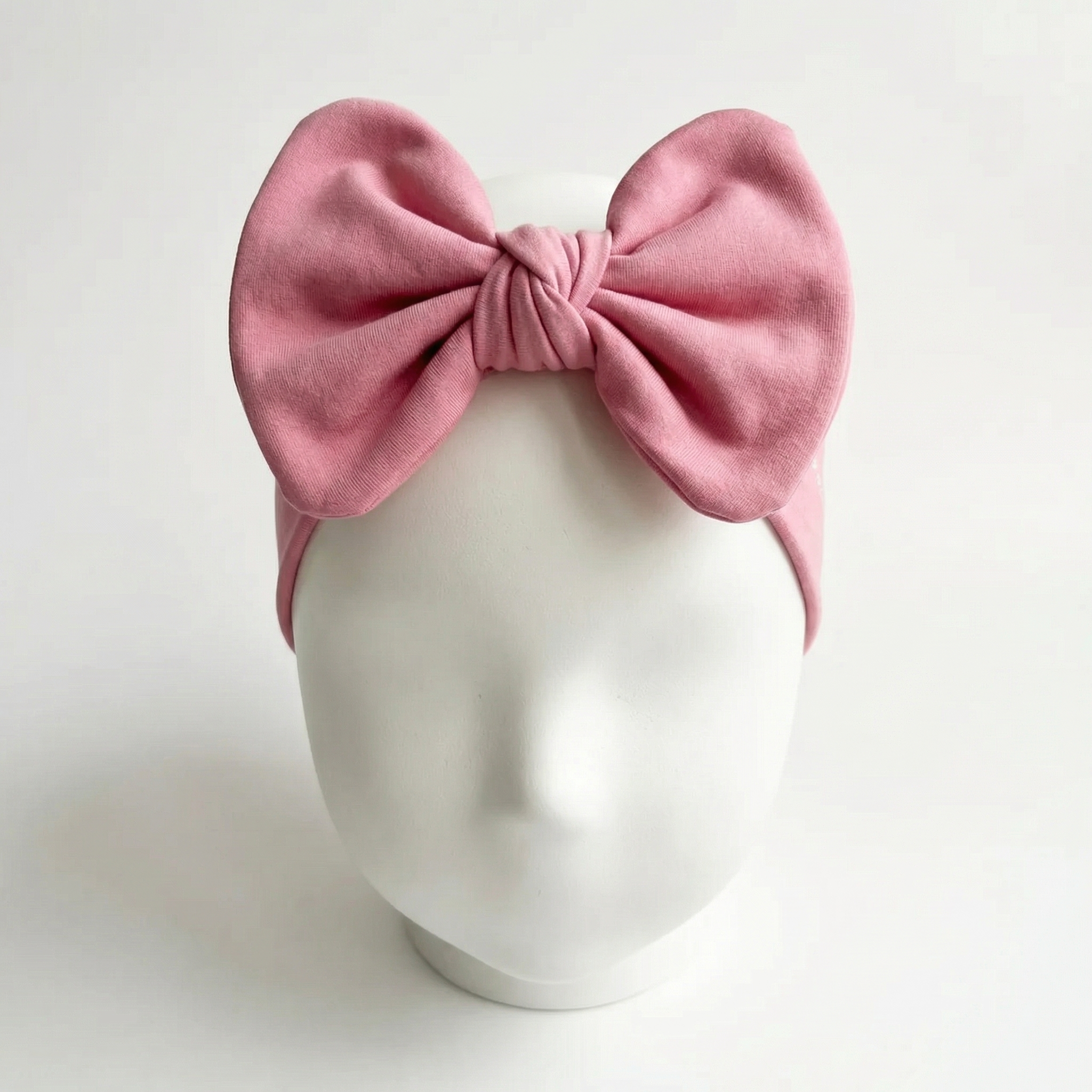 Personalized Bow Headband in Mauve Pink