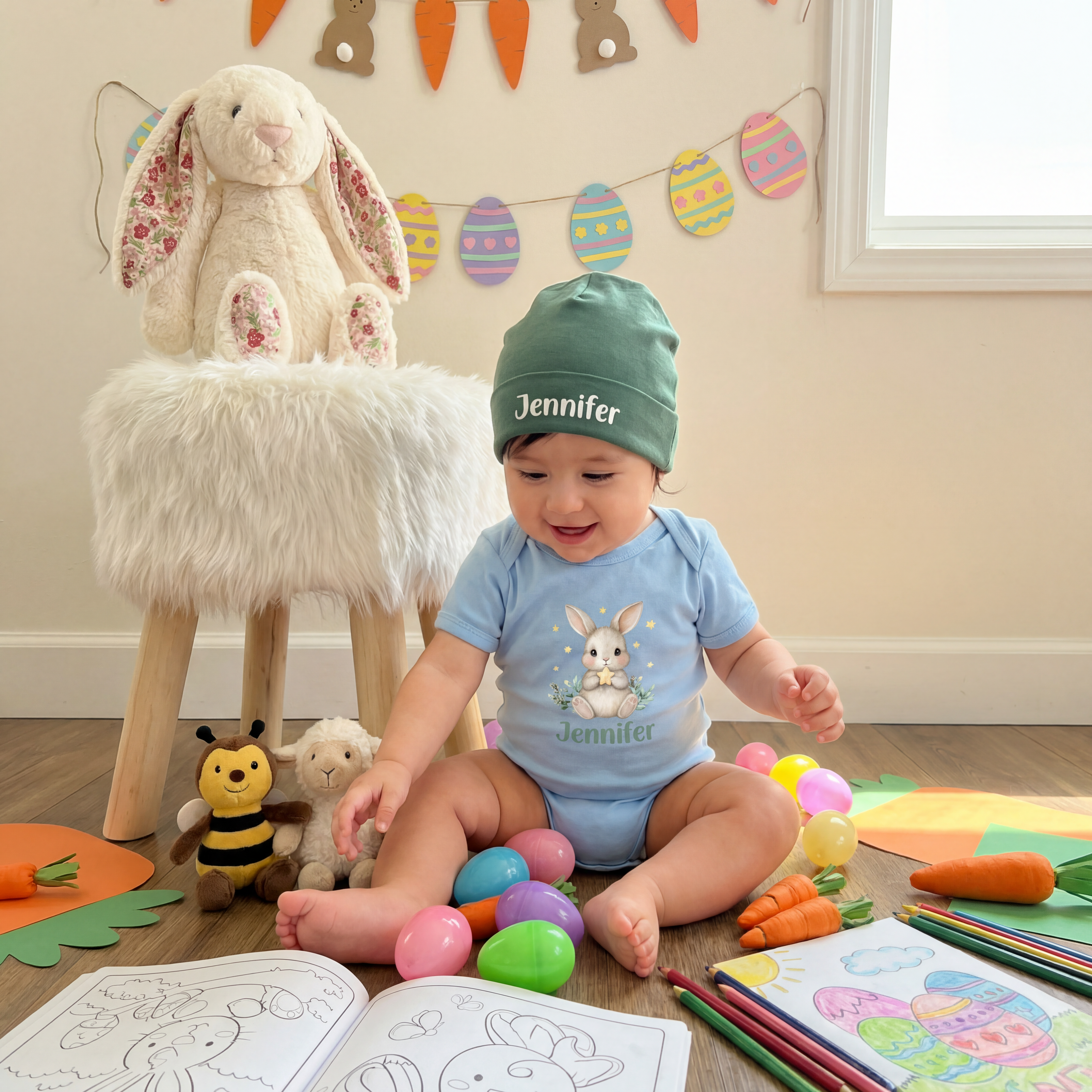 Personalized Beanie in Evergreen