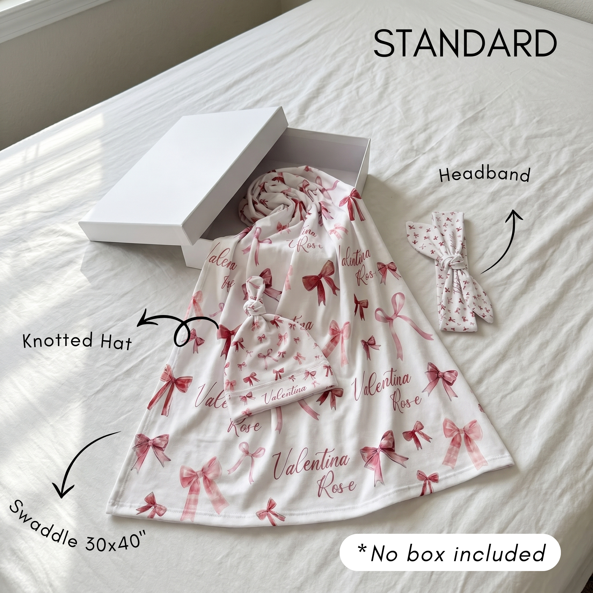 Standard Gift Set in White Coquette Bow
