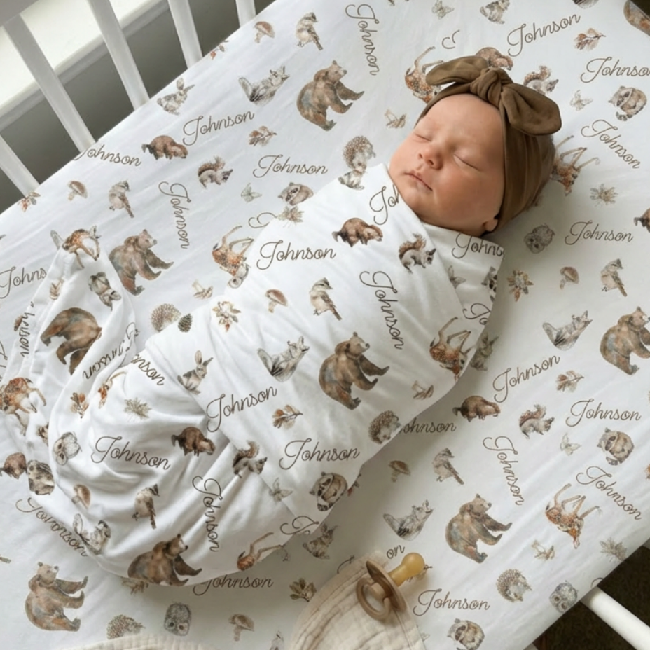 Personalized Knotted Headband in Brown