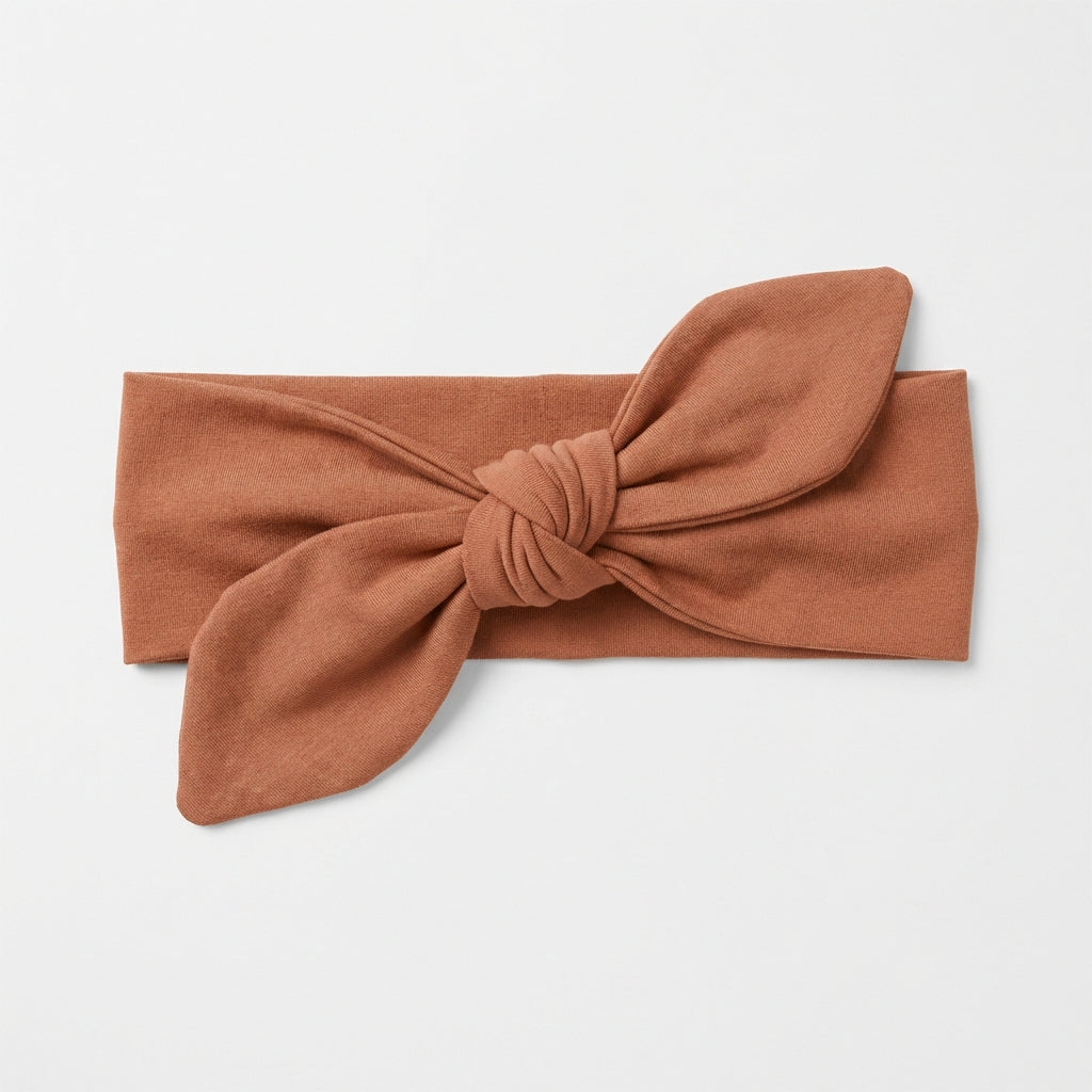 Personalized Knotted Headband in Tan