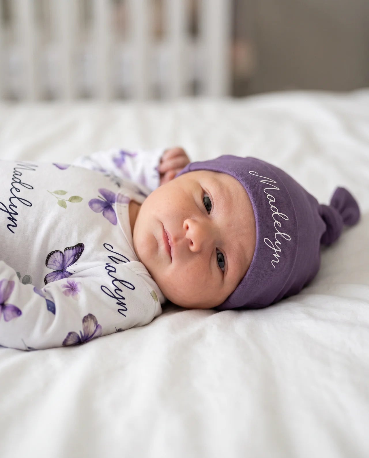Personalized Sleep Gown in Purple Butterfly