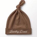 Personalized Knotted Hat in Brown