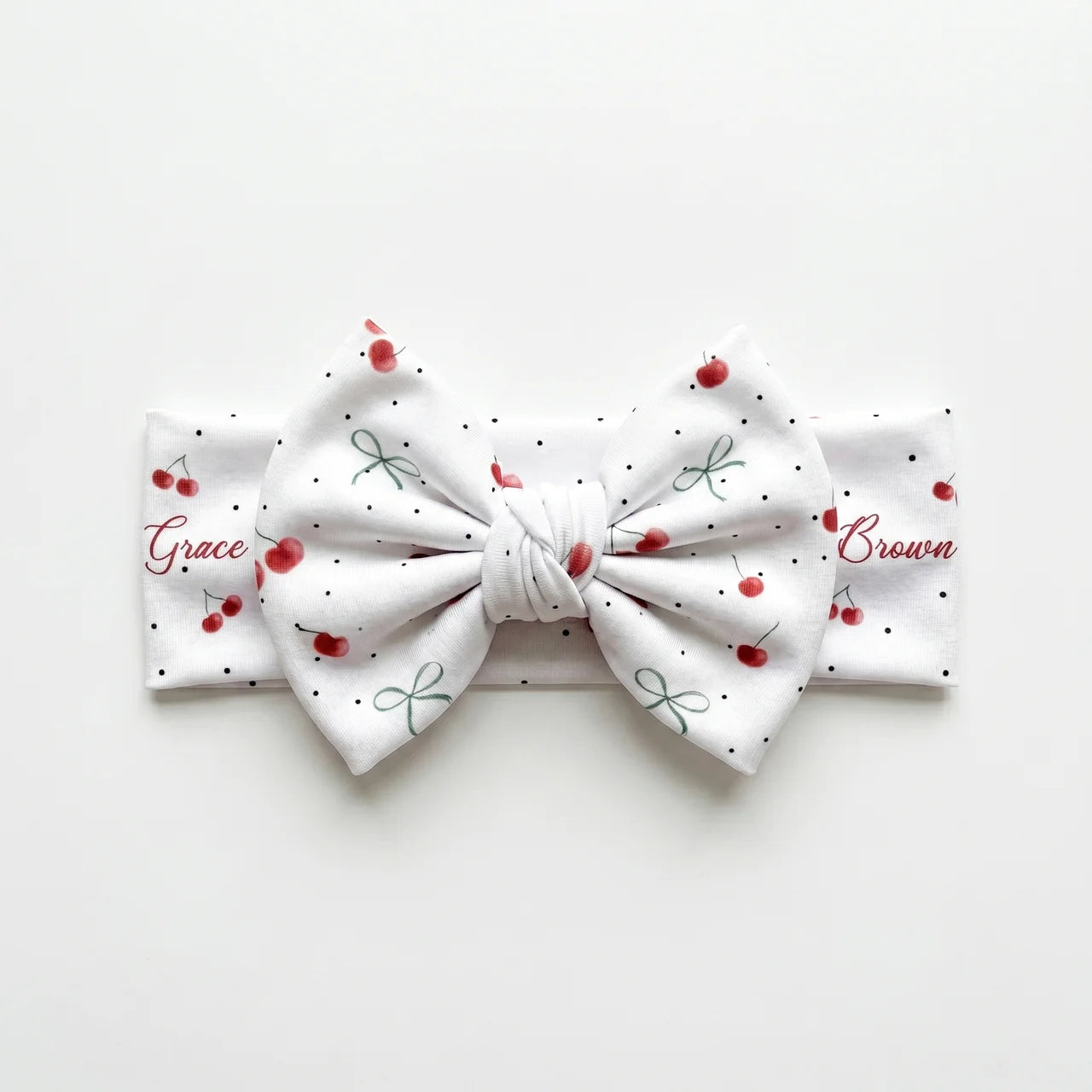 Personalized Bow Headband in Cherished Baby