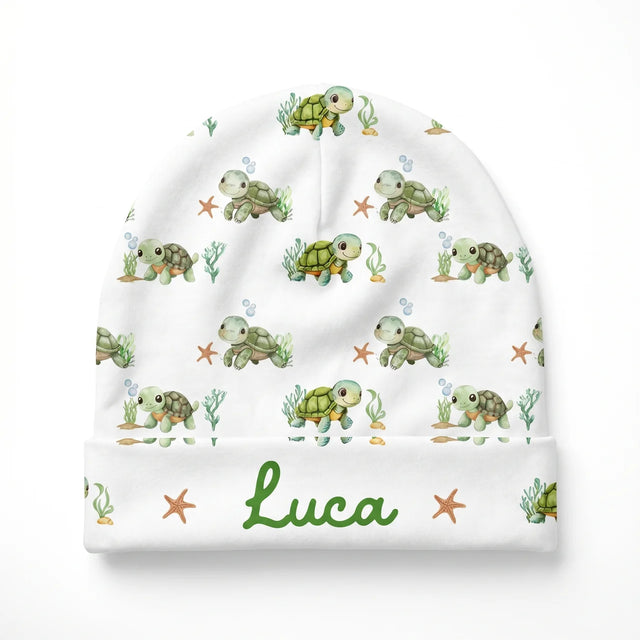 Personalized Beanie in Sea Turtle