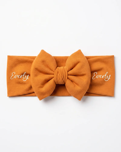 Personalized Bow Headband in Orange