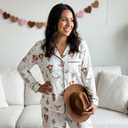 Long-sleeved Women's Pajama Set in Western Girl