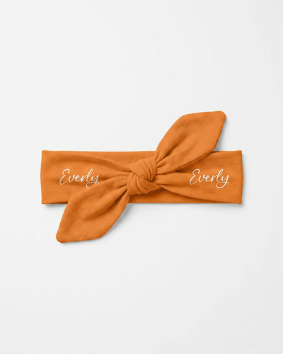 Personalized Knotted Headband in Orange