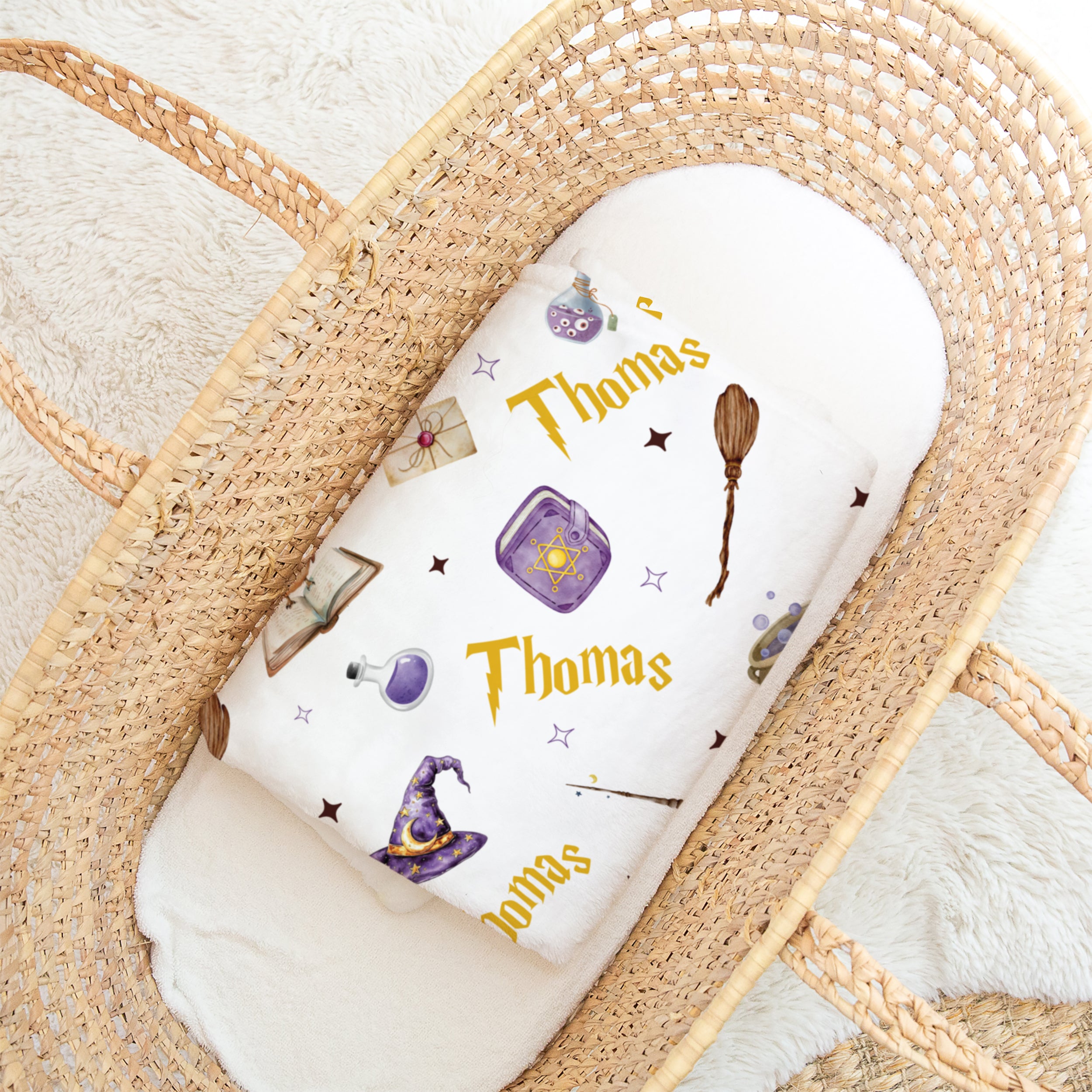 Personalized Blanket in Wizard School