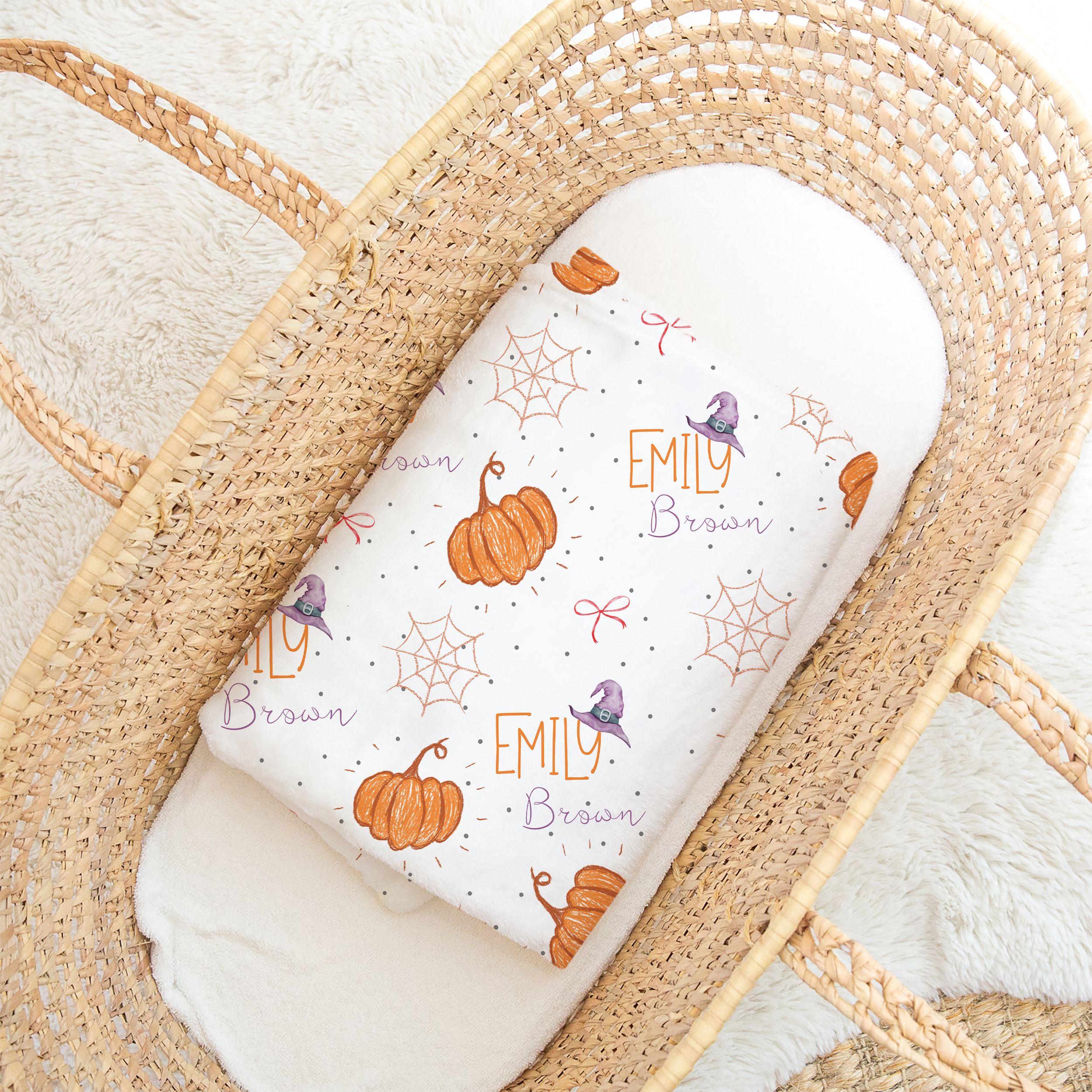 Personalized Blanket in Little Pumpkin