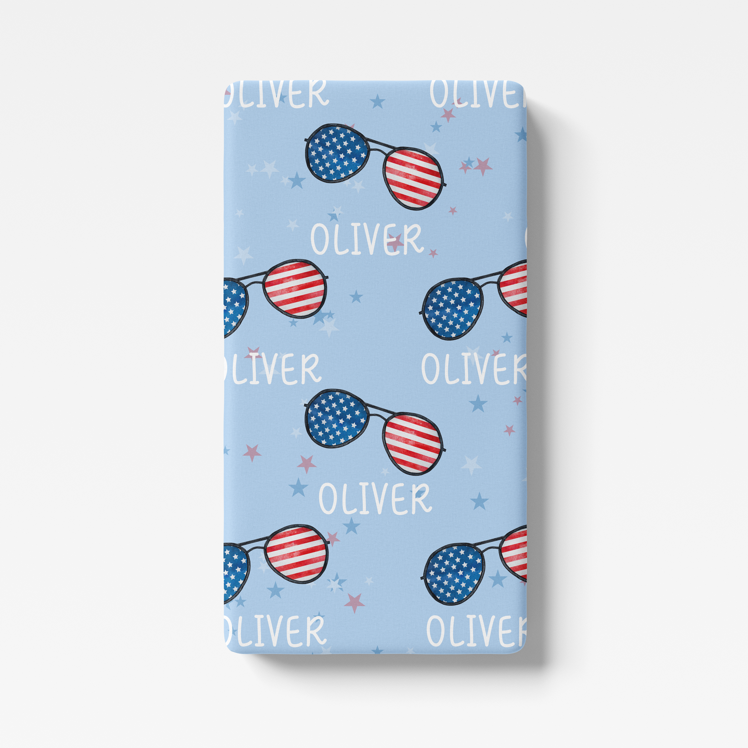 Personalized Crib Sheet in Patriotic