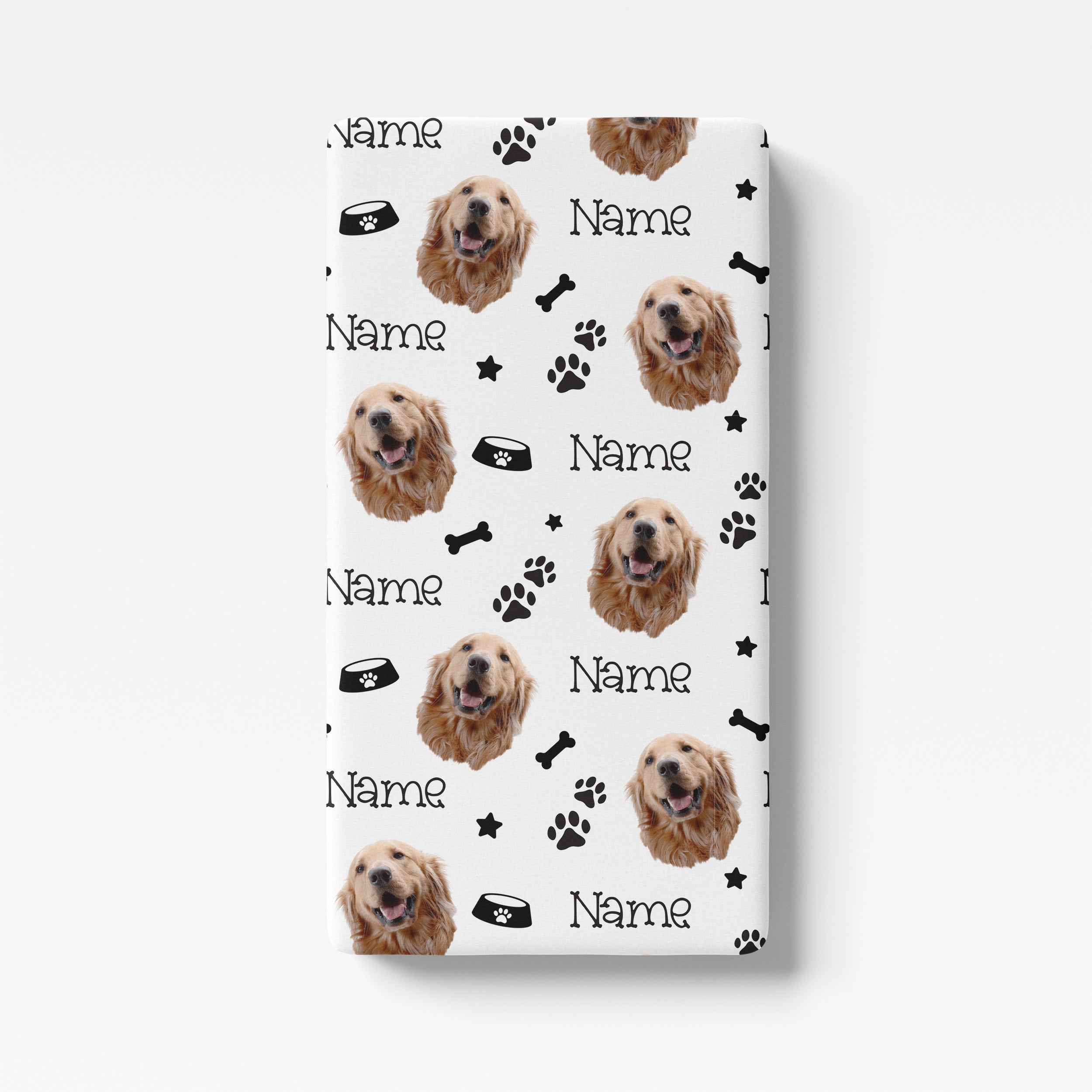 Personalized Crib Sheet in Custom Dog Portrait