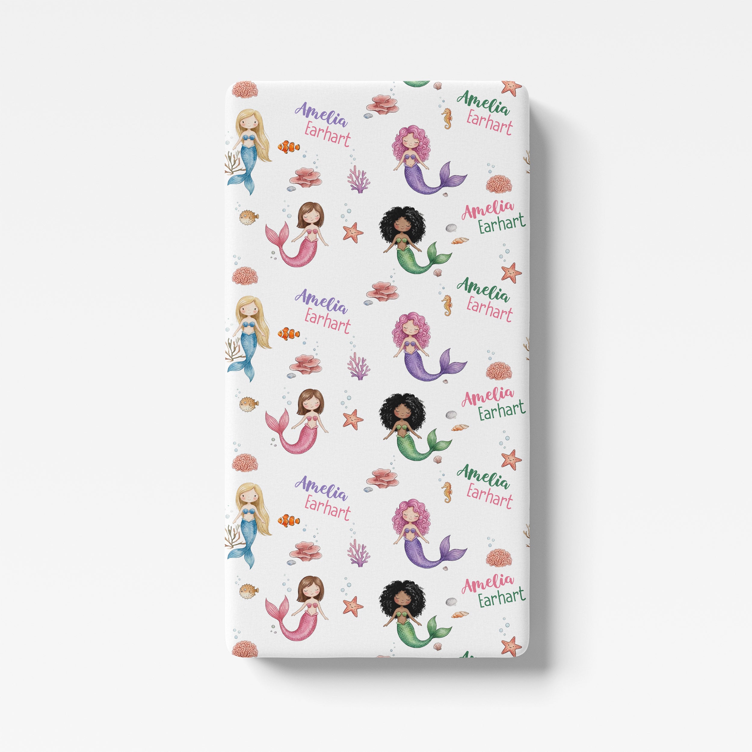 Personalized Crib Sheet in Little Mermaid
