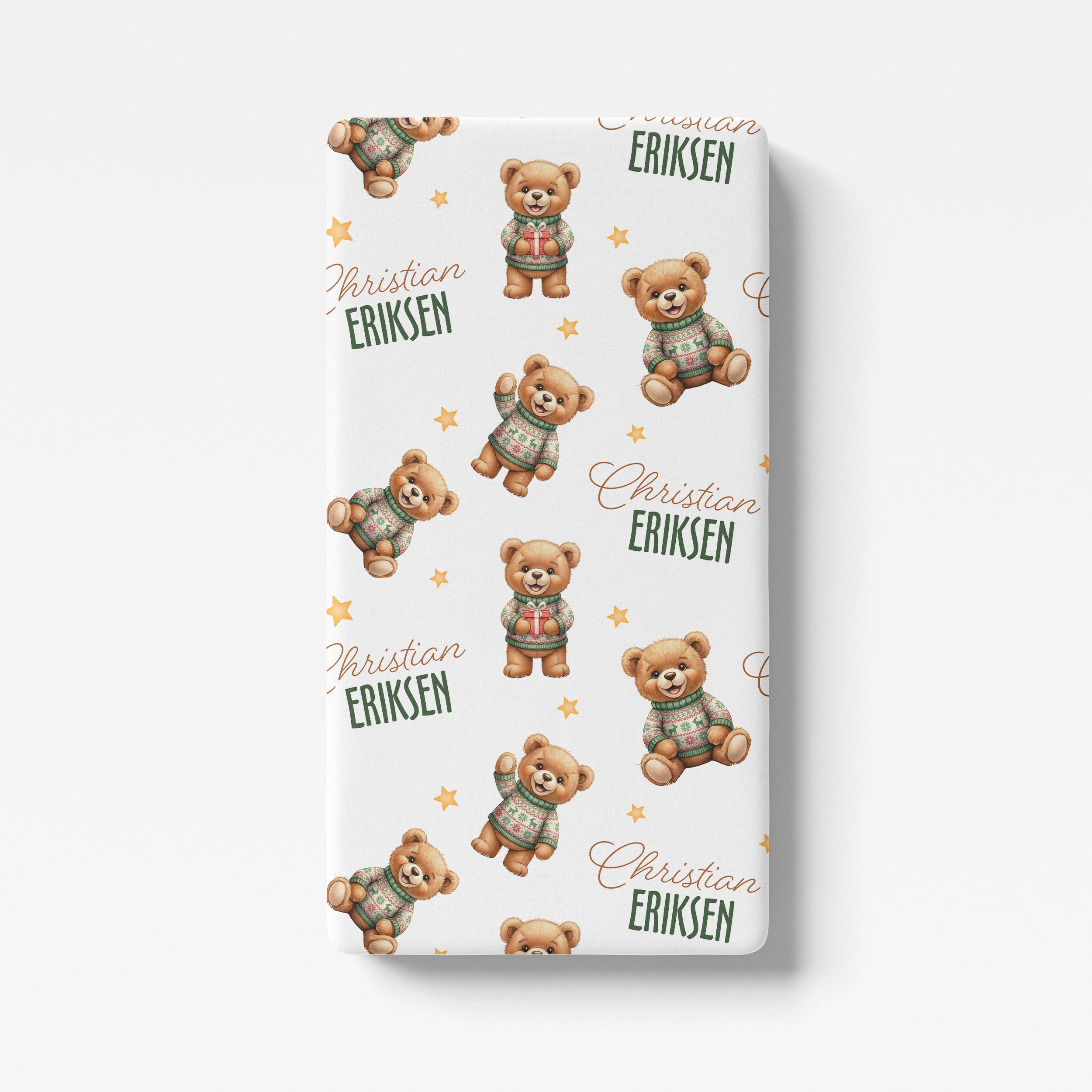 Personalized Crib Sheet in Cozy Bear