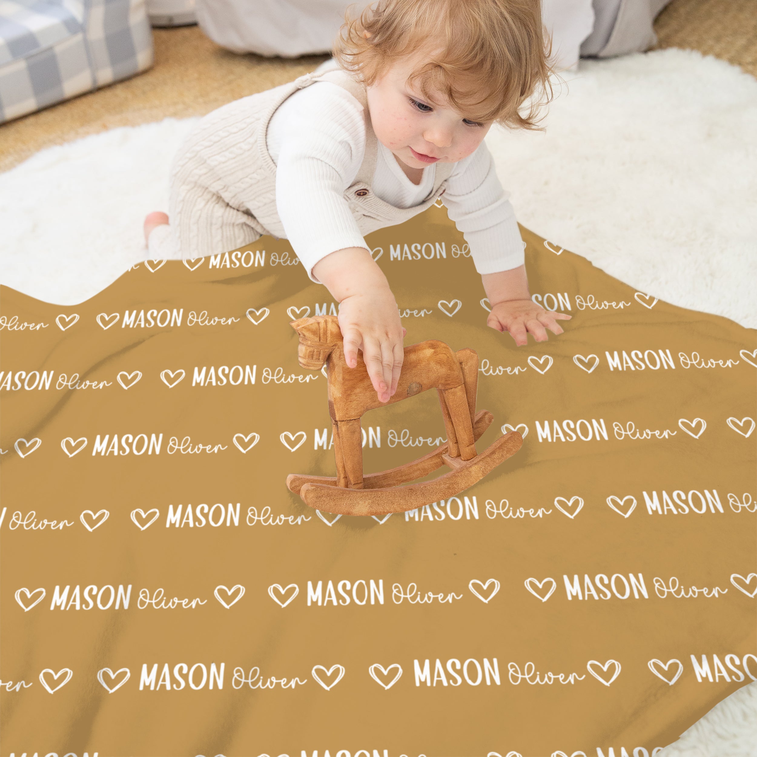 Personalized Blanket in Mono Name