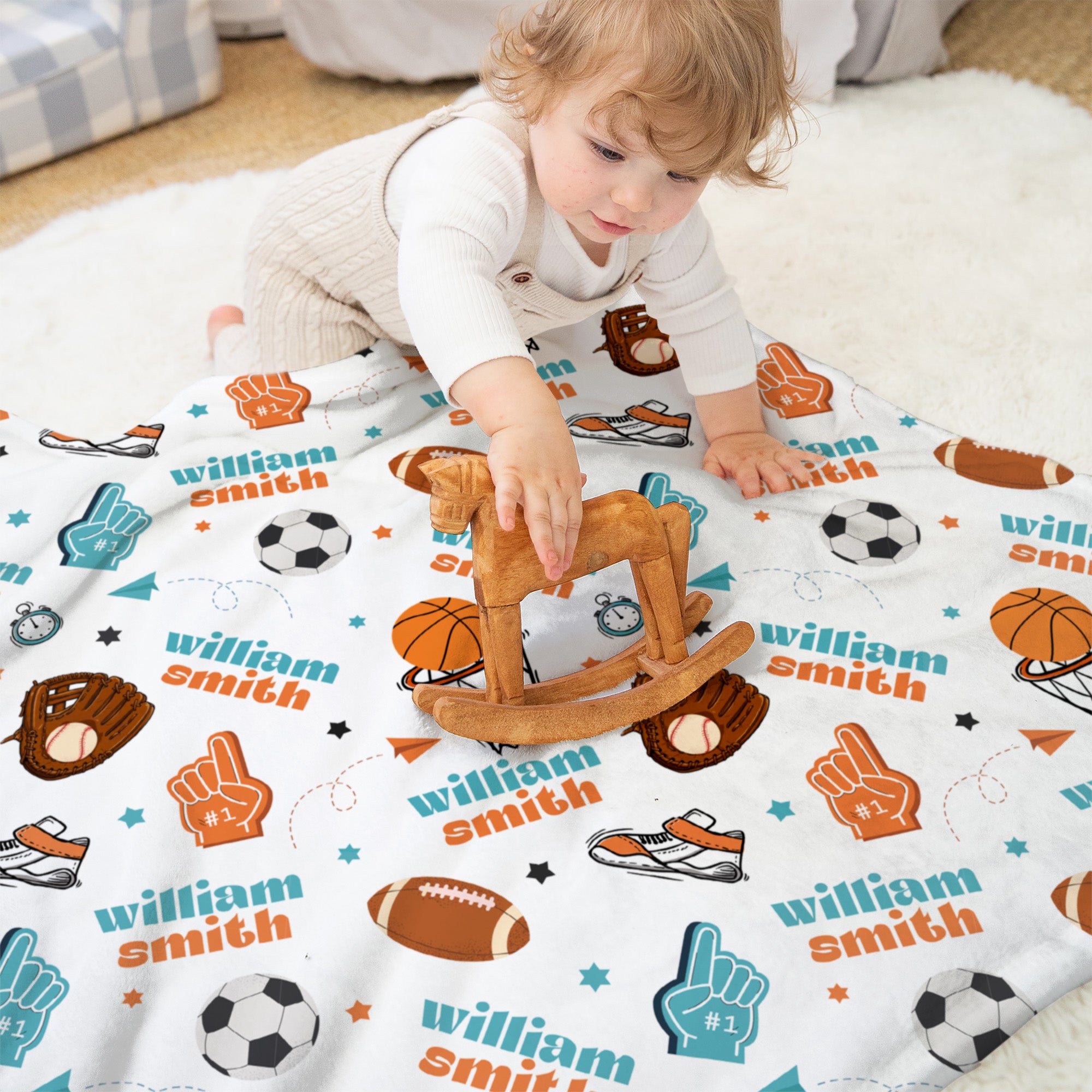 Personalized Blanket in Half Time