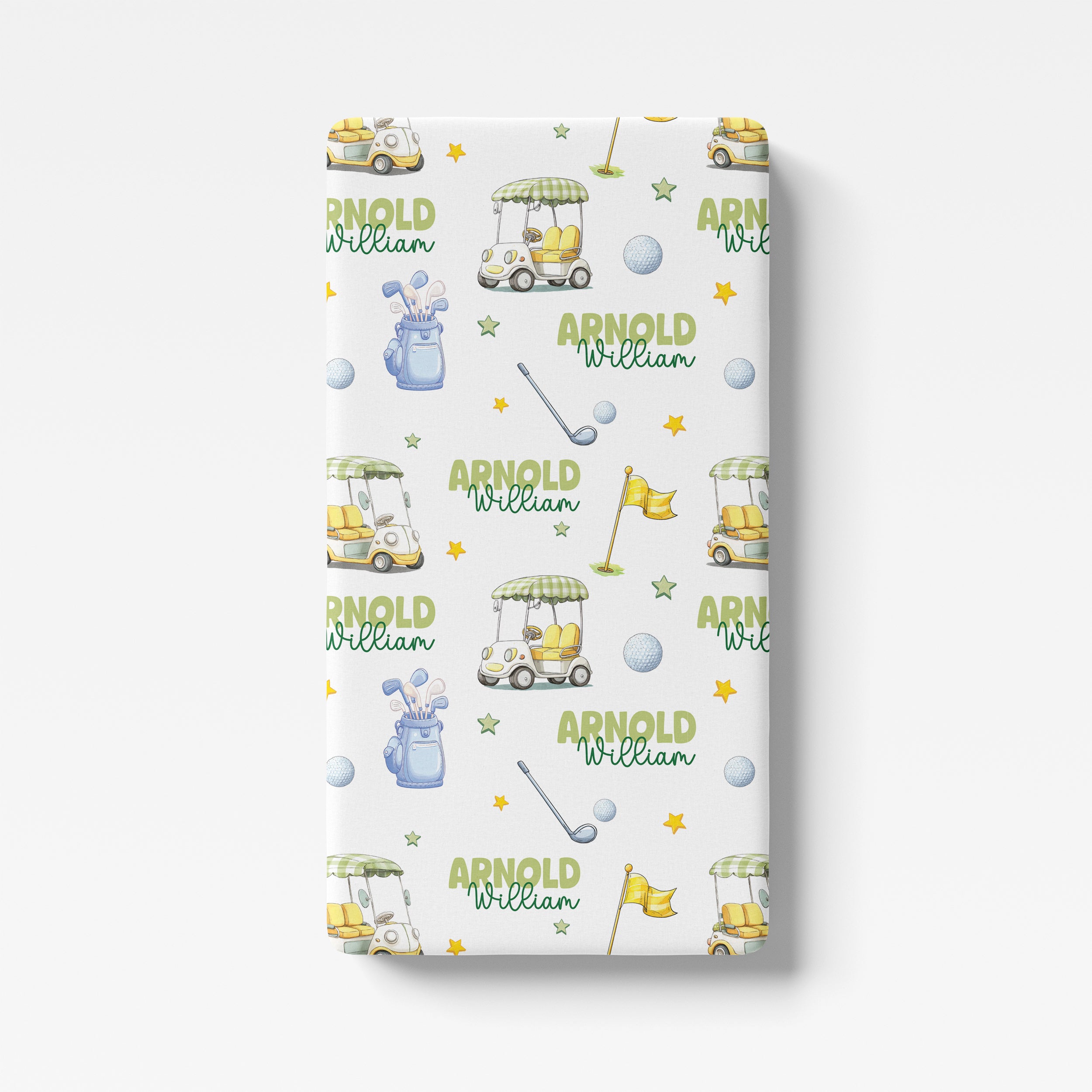 Personalized Crib Sheet in Country Club Cuties