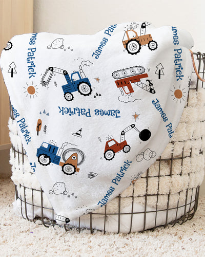 Personalized Blanket in Construction Vehicle