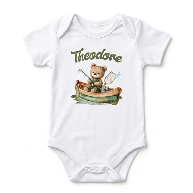 Personalized Graphic Bodysuit in Fishing Buddy