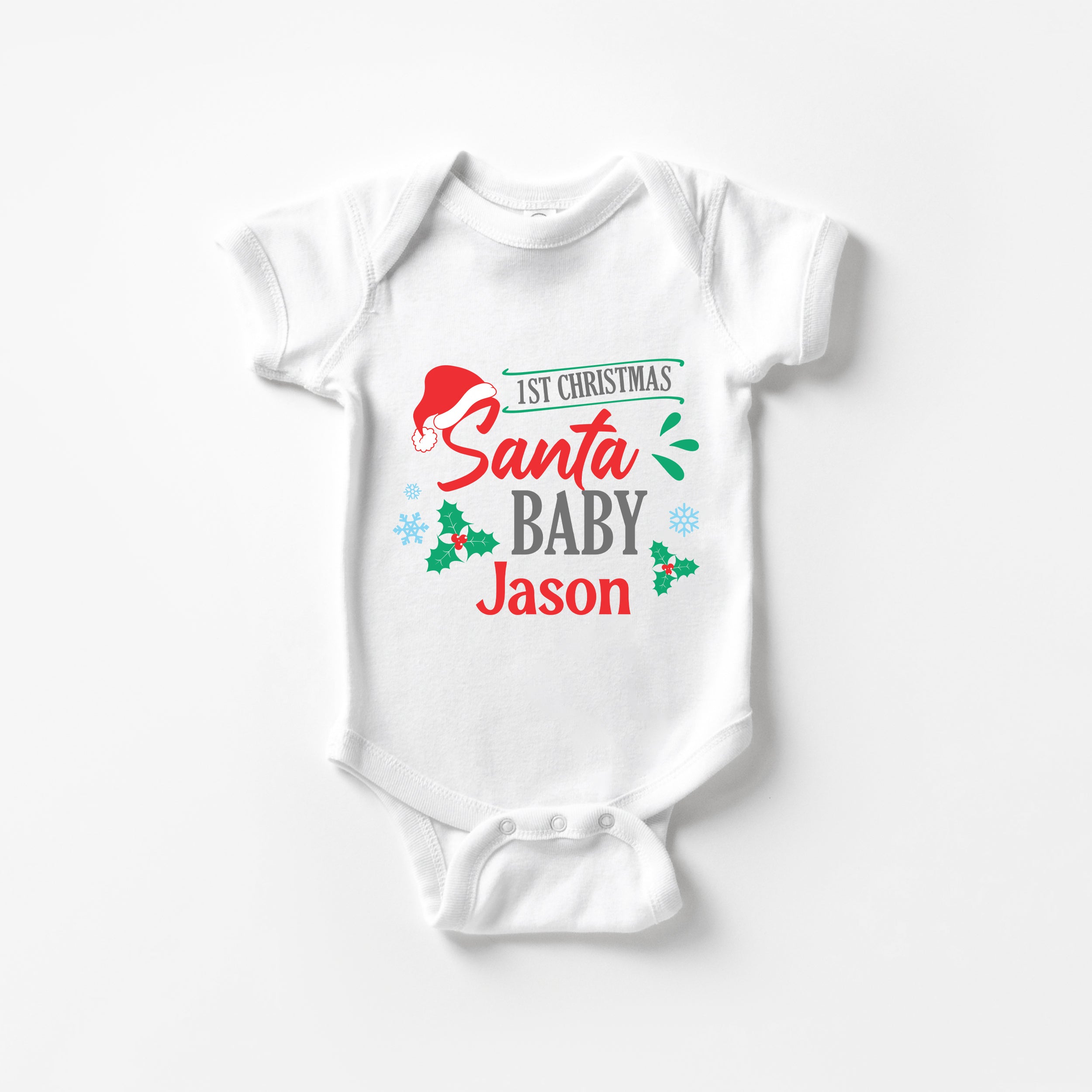 Personalized Graphic Bodysuit in Santa Baby