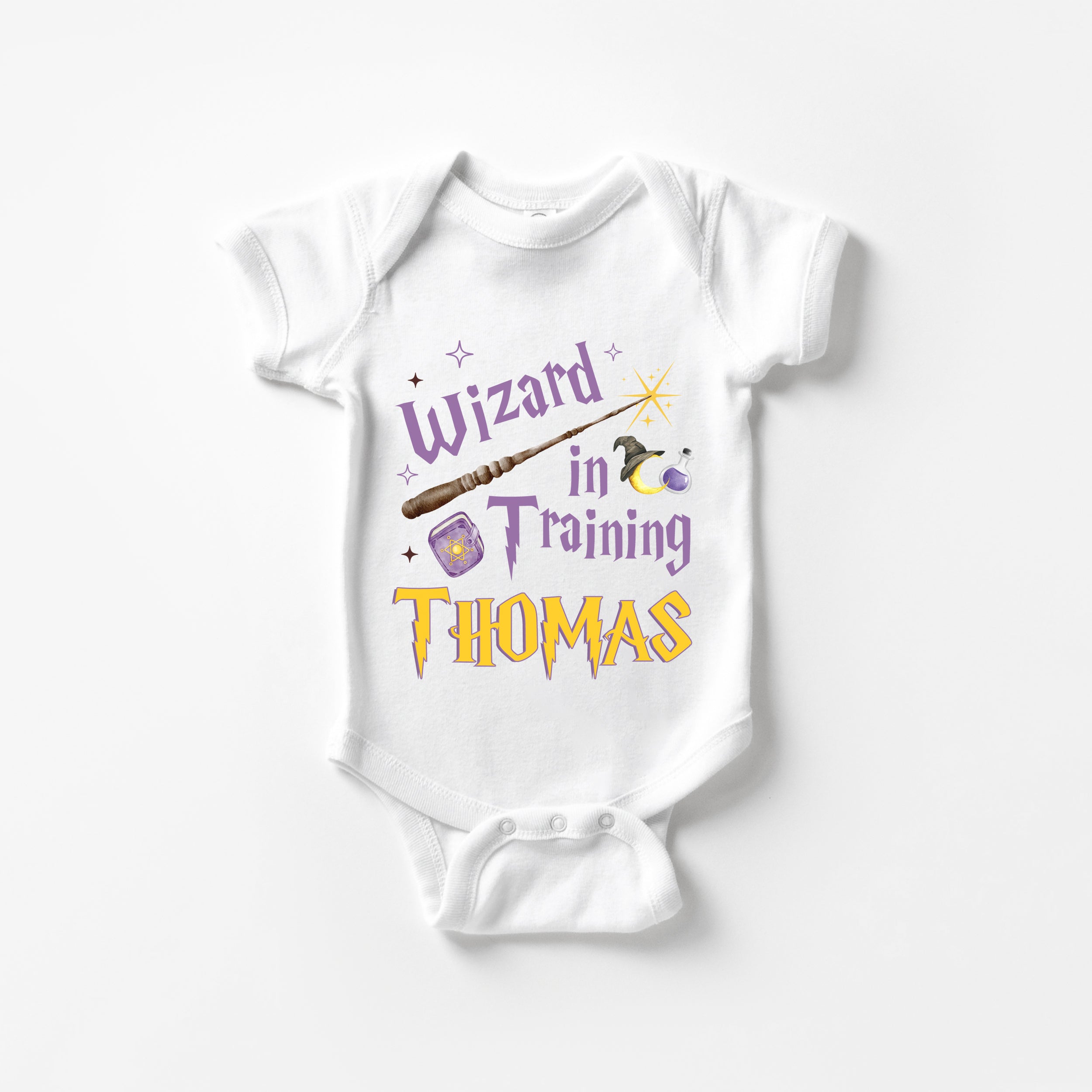 Personalized Graphic Bodysuit in Wizard School