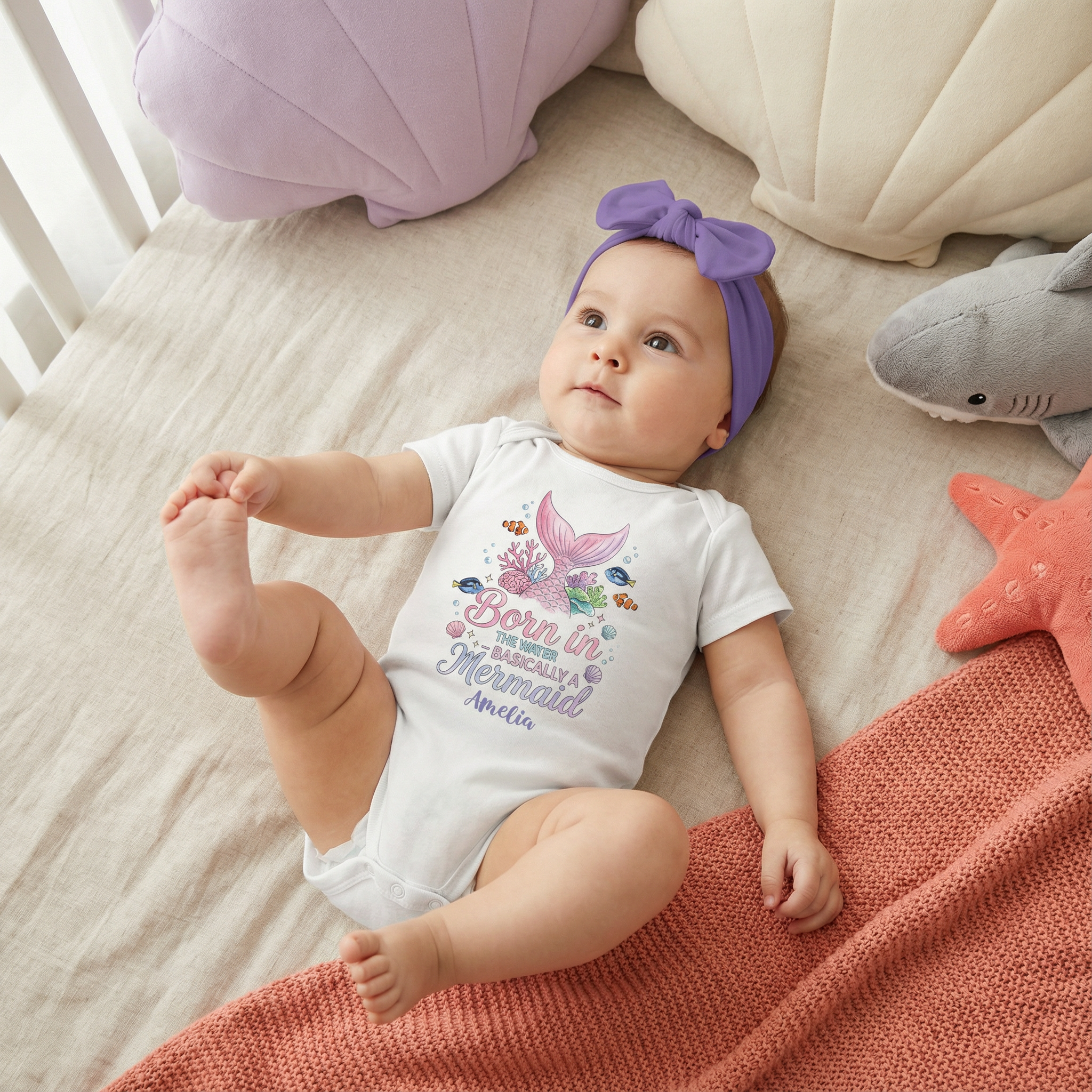 Personalized Bodysuit in Little Mermaid