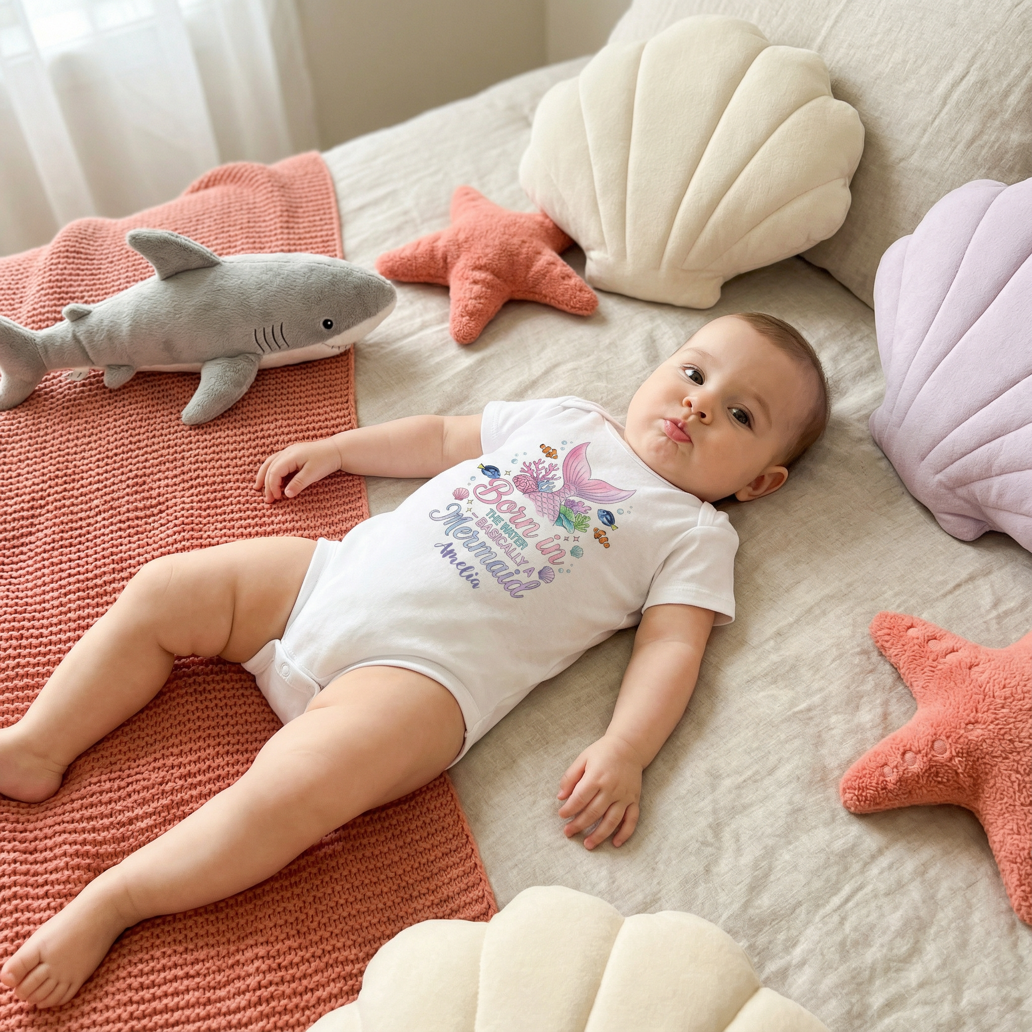 Personalized Bodysuit in Little Mermaid