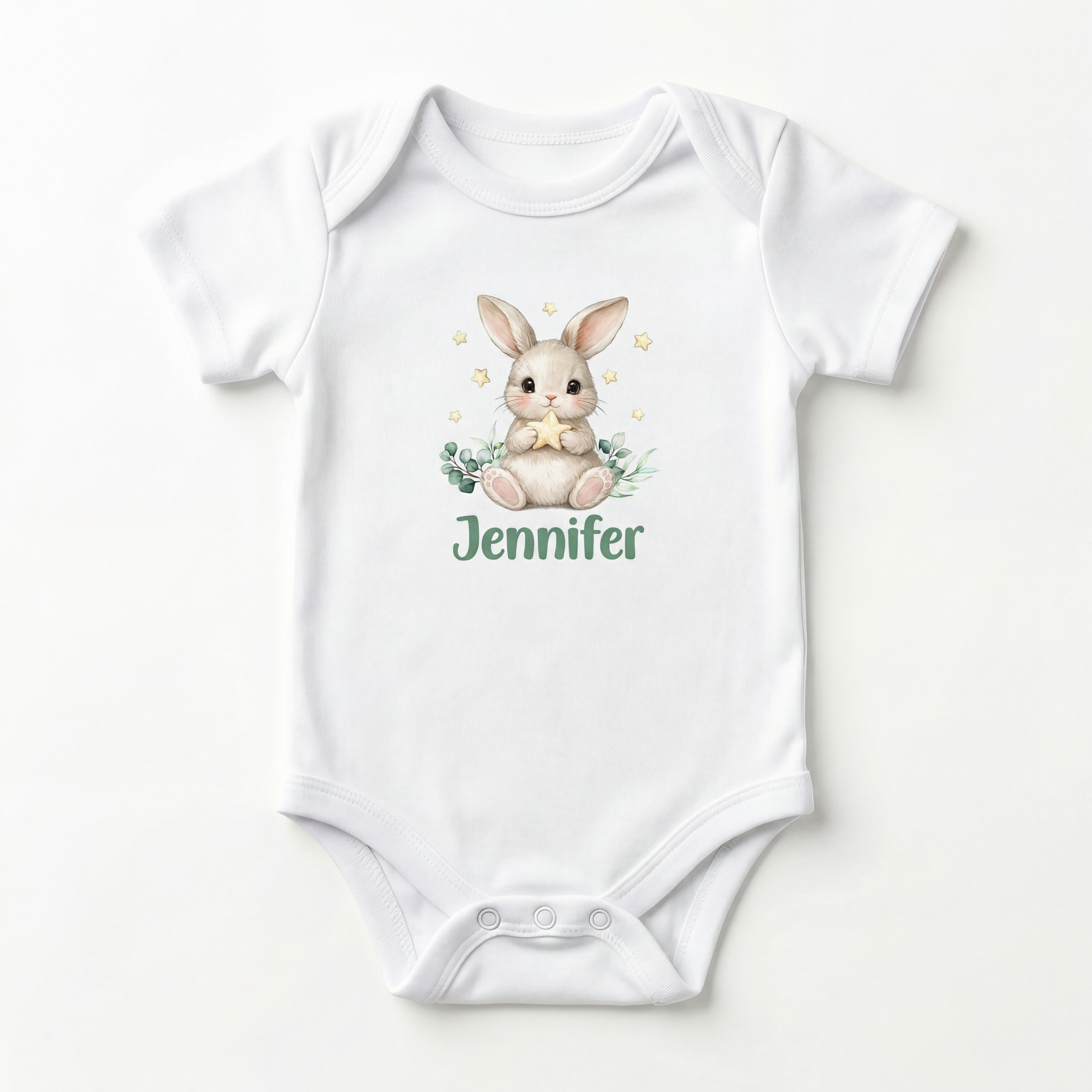 Personalized Graphic Bodysuit in Bunny Garden