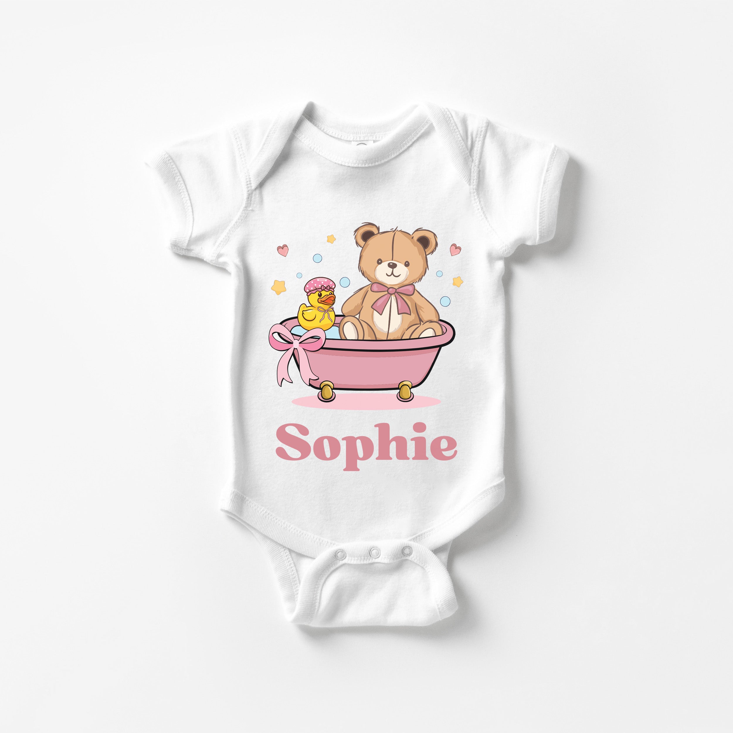 Personalized Graphic Bodysuit in Bathtime Besties