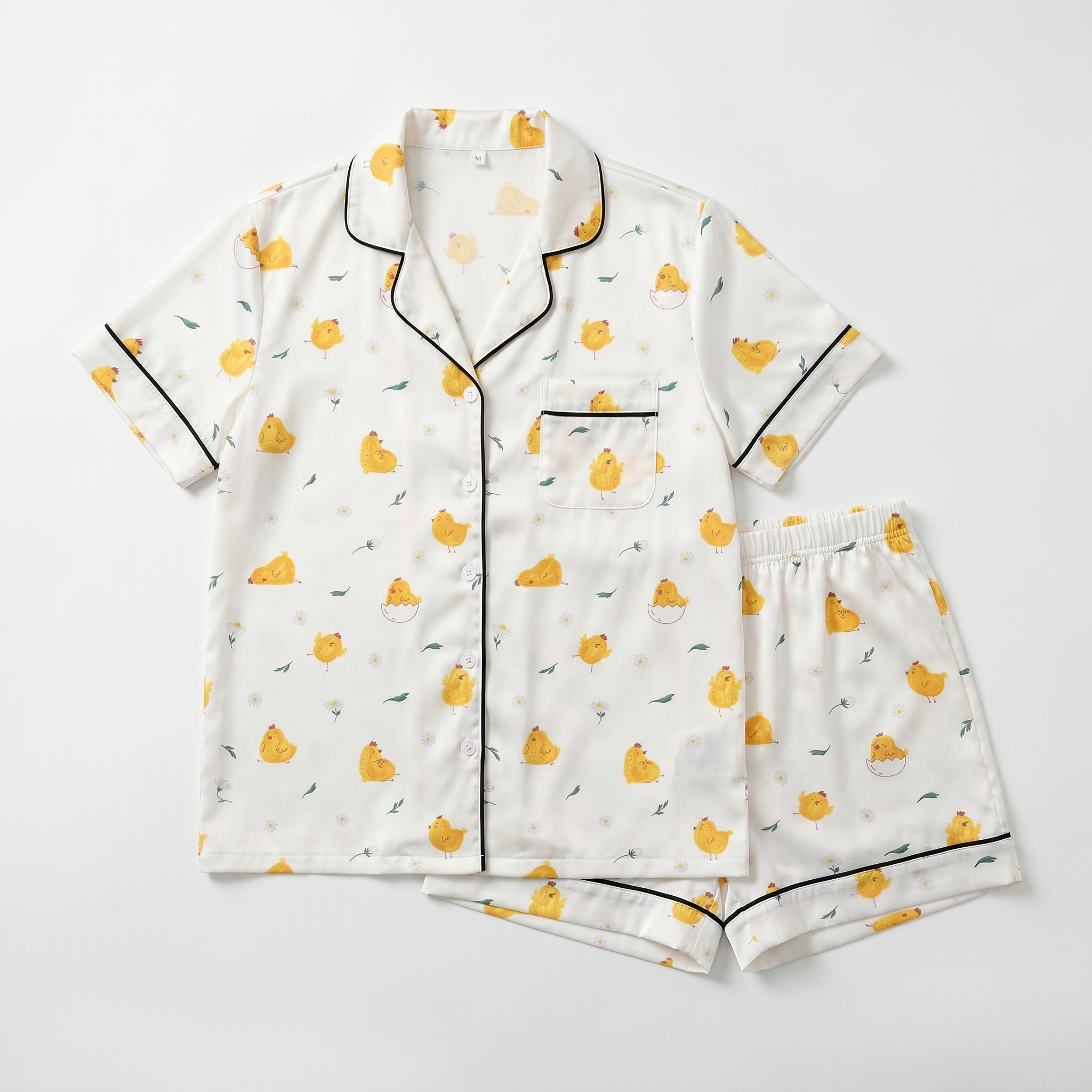 Short-sleeved Women's Pajama Set Little Chick