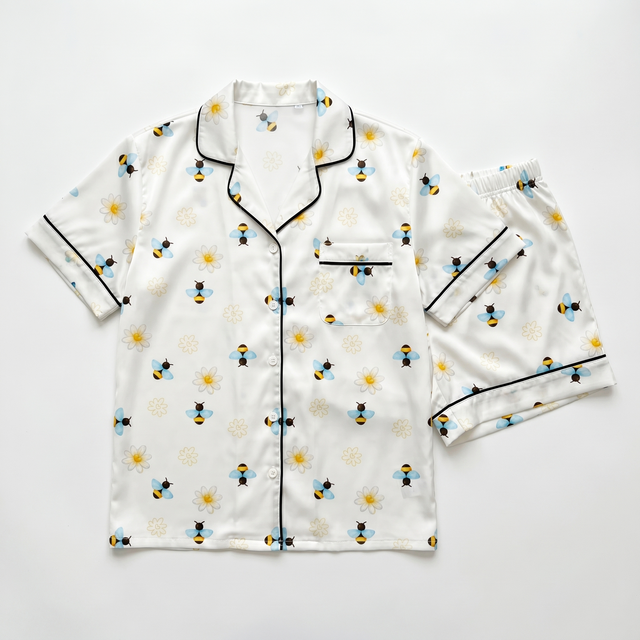 Short-sleeved Women's Pajama Set in BeeBee