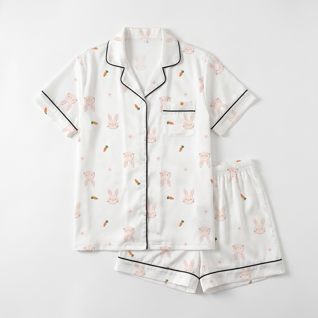 Short-sleeved Women's Pajama Set in Tiny