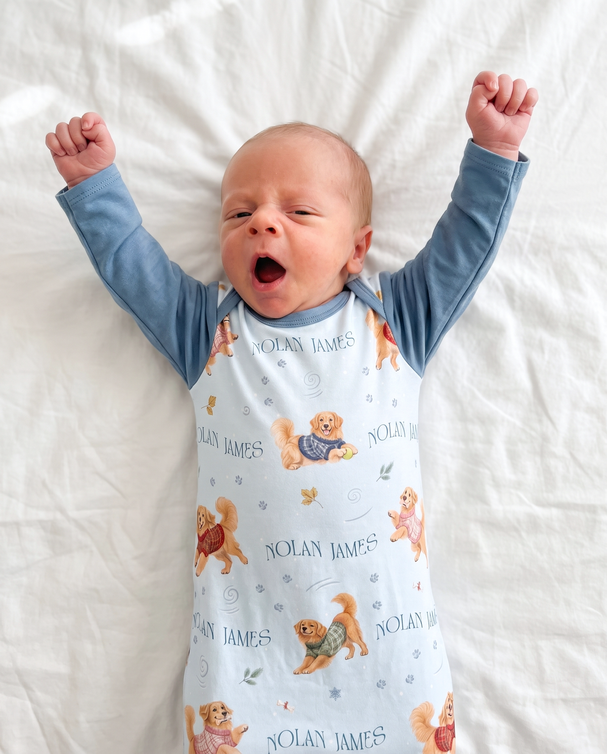 Personalized Baby Sleep Gown in Winter Wag