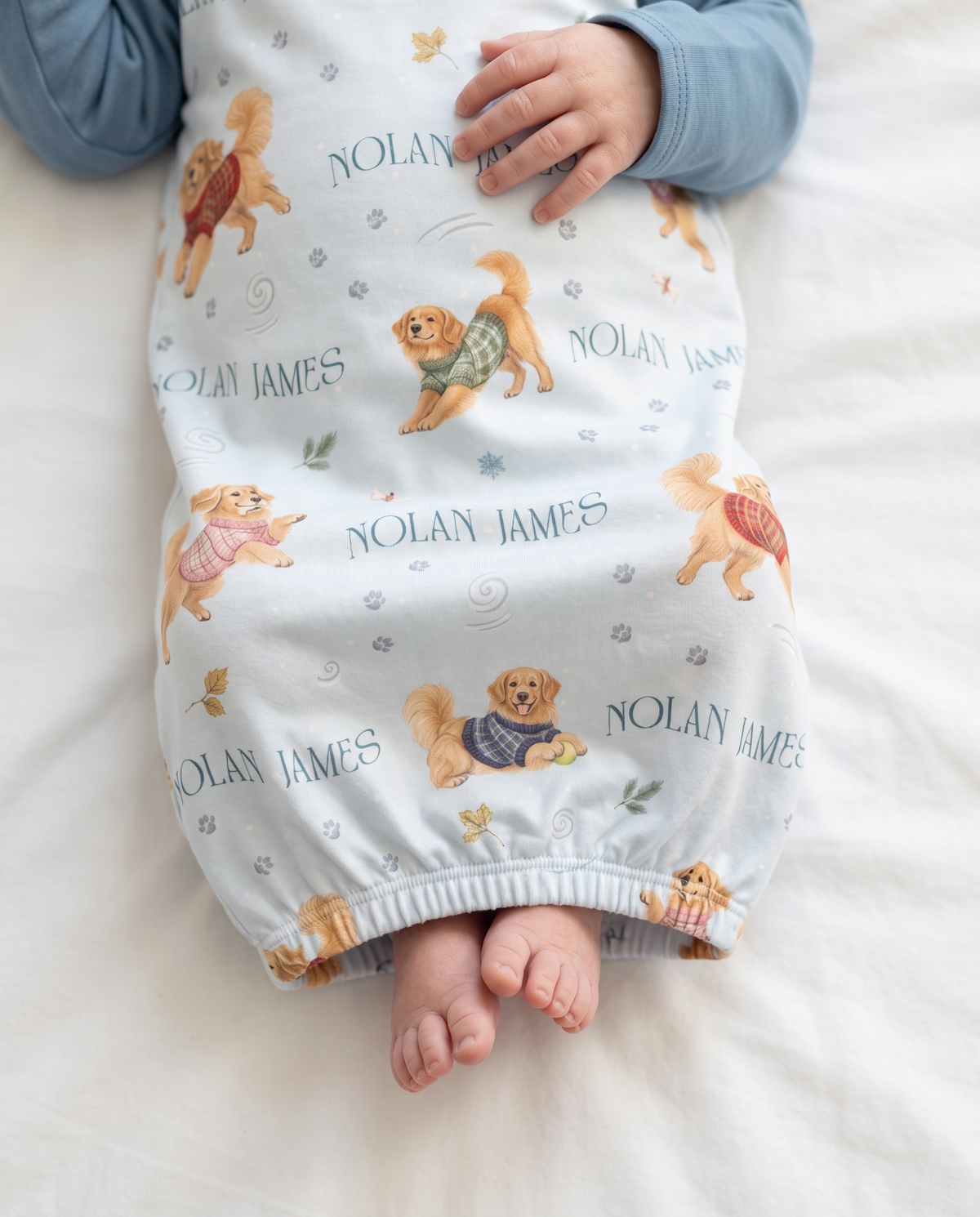 Personalized Baby Sleep Gown in Winter Wag