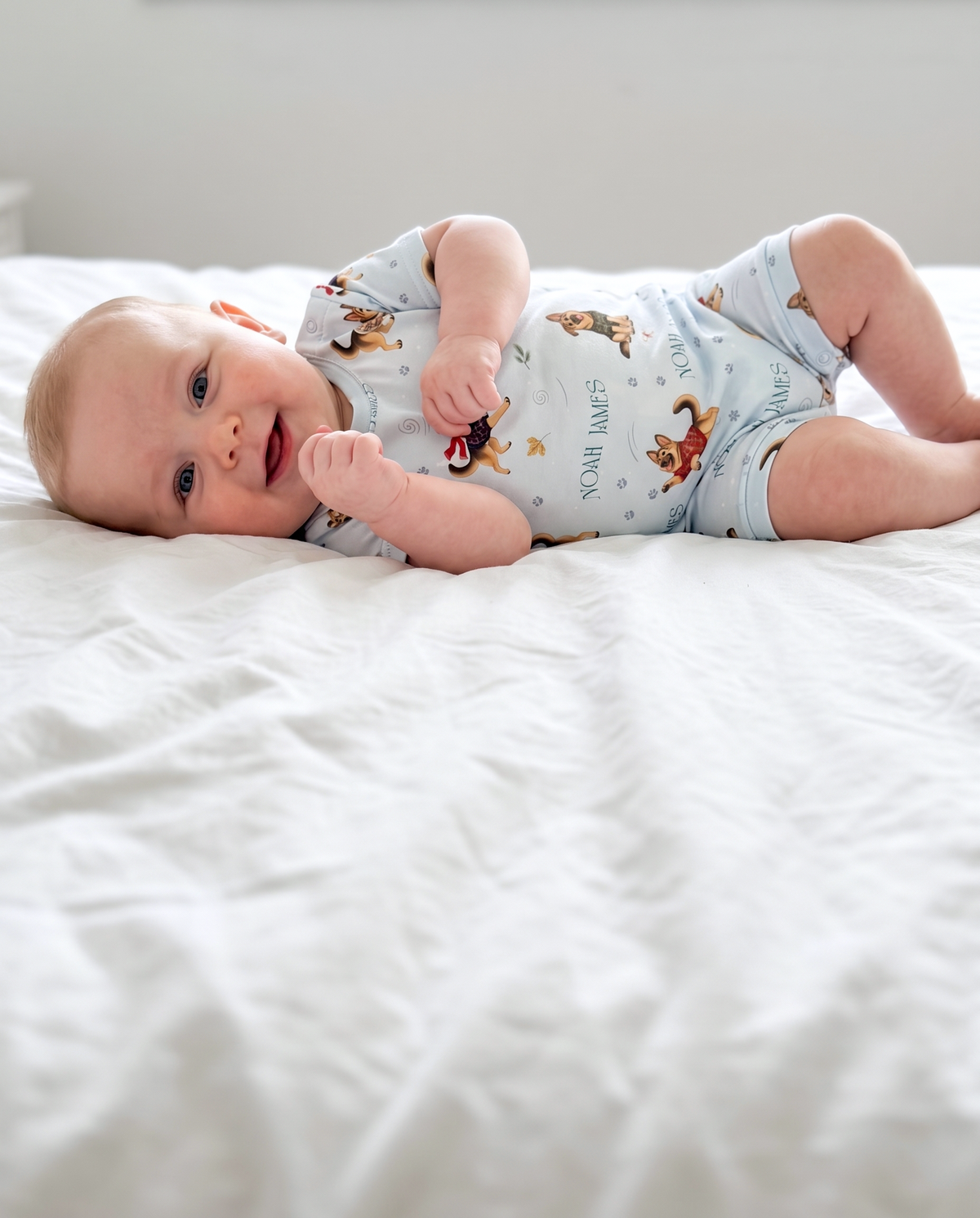 Personalized Snap Romper in Winter Wag